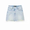 Gonna in denim con vita incrociata
