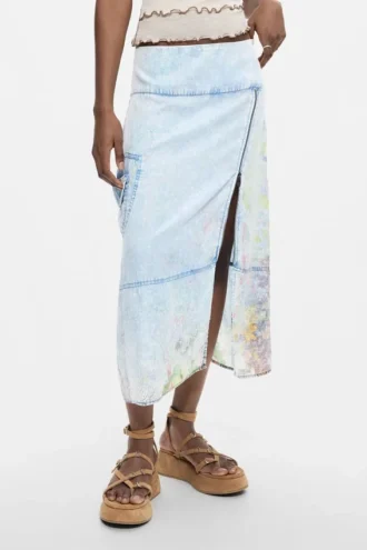 Gonna midi in denim