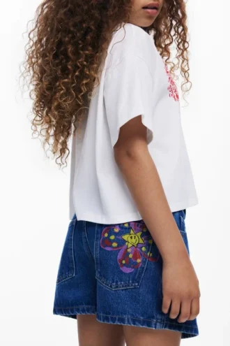 Gonna-pantaloncino in denim
