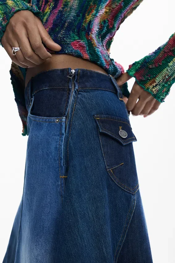 Gonna patchwork in denim Gonna patchwork in denim