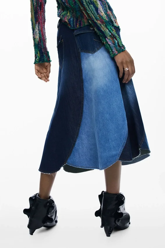 Gonna patchwork in denim Gonna patchwork in denim