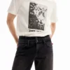 Jeans a carota con doppia cintura