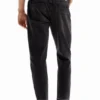 Jeans a carota con doppia cintura