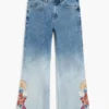 Jeans a culotte ricamati