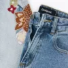Jeans a culotte ricamati