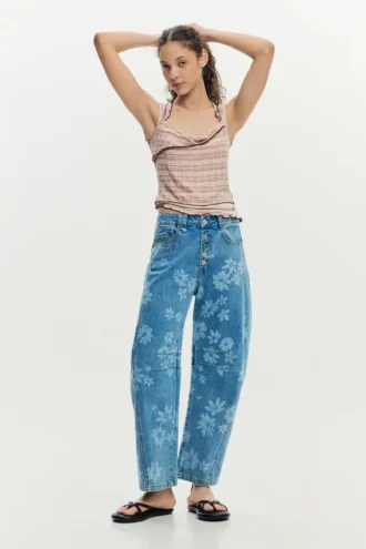 Jeans a fiori