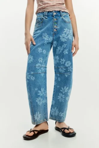 Jeans a fiori