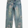 Jeans a fiori