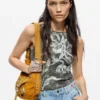 Jeans a gamba dritta con motivi floreali Jeans a gamba dritta con motivi floreali