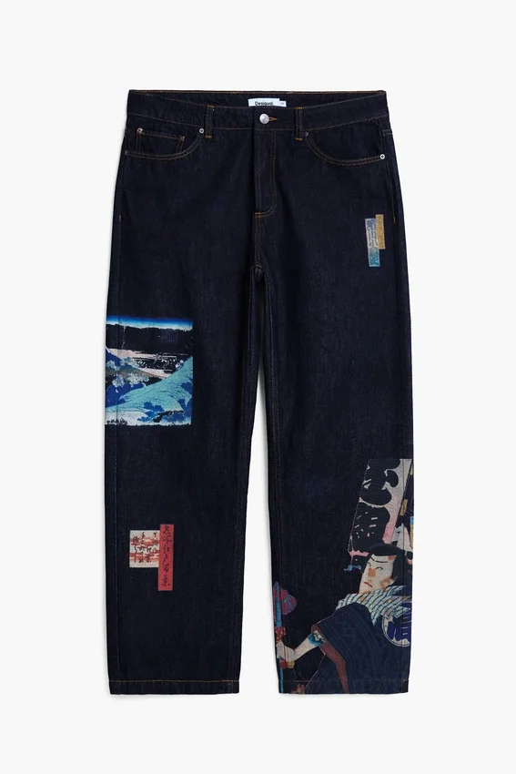 Jeans con stampa orientale Jeans con stampa orientale
