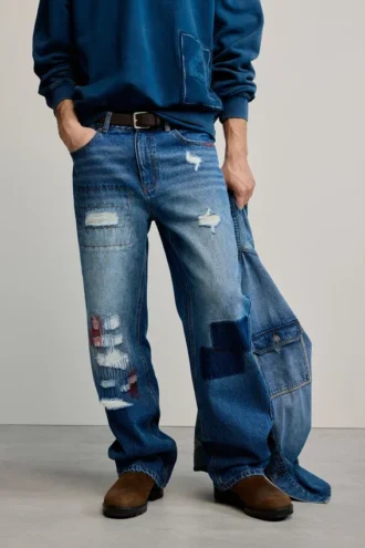 Jeans con toppe
