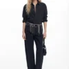 Jeans dritti con impunture Jeans dritti con impunture