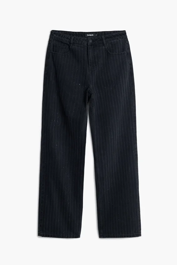 Jeans dritti con impunture Jeans dritti con impunture