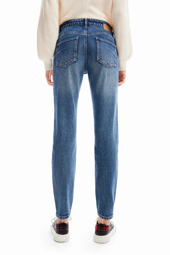 Jeans skinny a fiori con effetto push-up Jeans skinny a fiori con effetto push-up