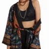 Kimono con nappine etniche