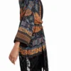 Kimono con nappine etniche