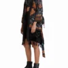Kimono con nappine etniche