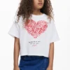 Maglietta a maniche corte con cuore