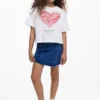 Maglietta a maniche corte con cuore