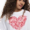 Maglietta a maniche corte con cuore