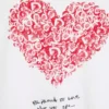 Maglietta a maniche corte con cuore