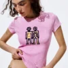 Maglietta a maniche corte stampata