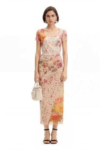 Maglietta con fiori in tulle
