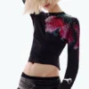Maglietta con fiori pixelati