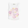 Maglietta con spalline stampata