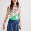 Maglietta con stampa multicolore