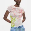 Maglietta in maglia stampata Maglietta in maglia stampata