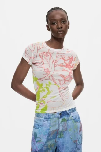 Maglietta in maglia stampata Maglietta in maglia stampata