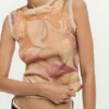 Maglietta senza maniche in maglia
