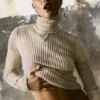 Maglione a collo alto a quadri