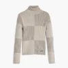 Maglione a collo alto a quadri