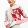 Maglione a maglia fine con stampa collage Maglione a maglia fine con stampa collage
