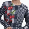 Maglione a quadri Vichy con frutta Maglione a quadri Vichy con frutta
