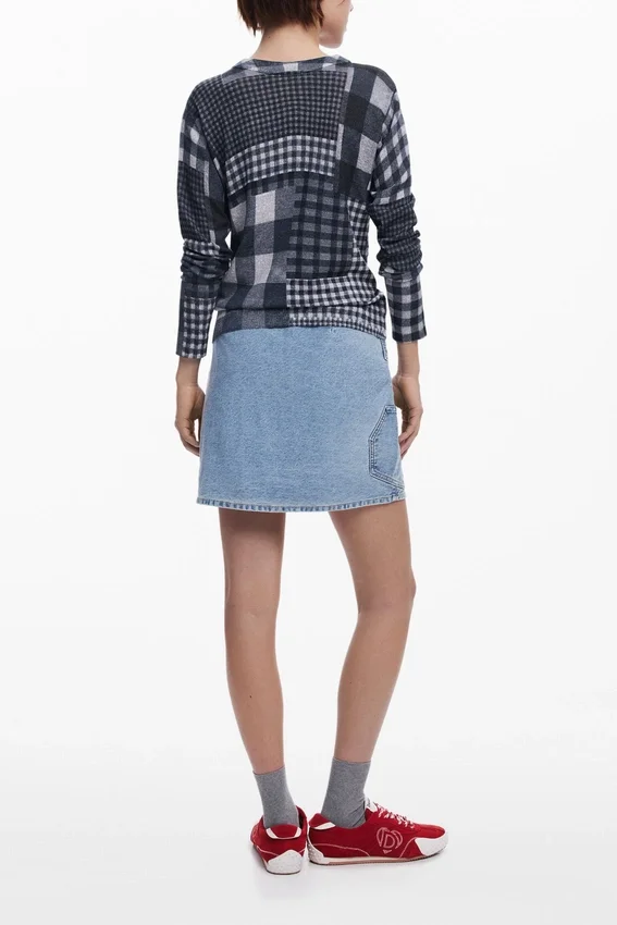 Maglione a quadri Vichy con frutta Maglione a quadri Vichy con frutta