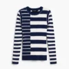 Maglione a righe a costine