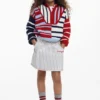 Maglione a righe con zip Maglione a righe con zip