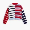 Maglione a righe con zip Maglione a righe con zip