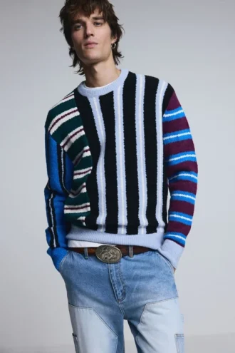 Maglione a righe multiple