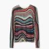 Maglione a righe ondulate