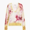 Maglione a trama fine con motivi floreali Maglione a trama fine con motivi floreali