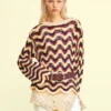 Maglione all’uncinetto a zigzag