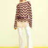 Maglione all’uncinetto a zigzag