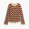 Maglione all’uncinetto a zigzag