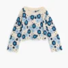 Maglione all’uncinetto con fiori Maglione all’uncinetto con fiori