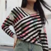 Maglione avvolgente a maglia fine Maglione avvolgente a maglia fine