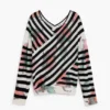 Maglione avvolgente a maglia fine Maglione avvolgente a maglia fine
